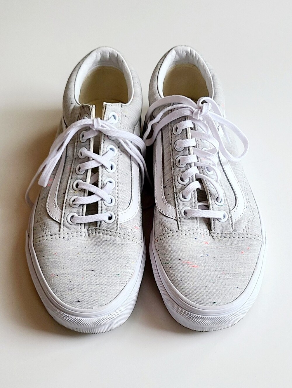 Vans Old Skool Unisex Sneakers Speckled Gray Jersey Mens 7.5 Womens 9